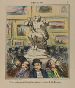 The Displeasure of a Sculpture Placed in the Middle of Paintings