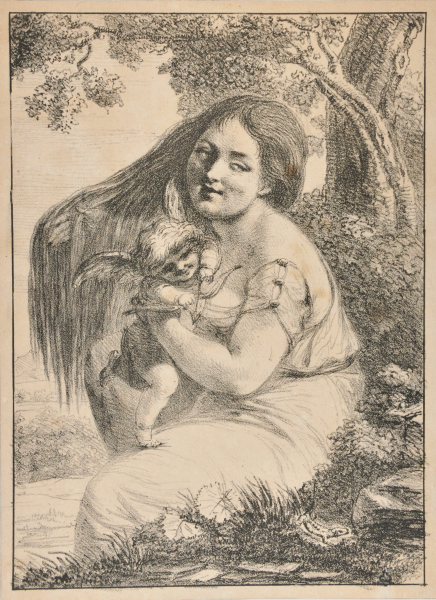 Girl with Cupid