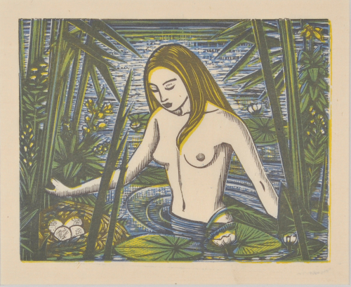 Hermaphroditus Looking at a Nest of Eggs