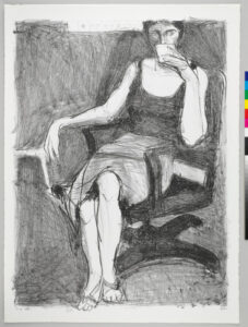Seated Woman Drinking from Cup