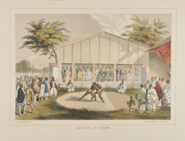 WRESTLERS AT YOKUHAMA