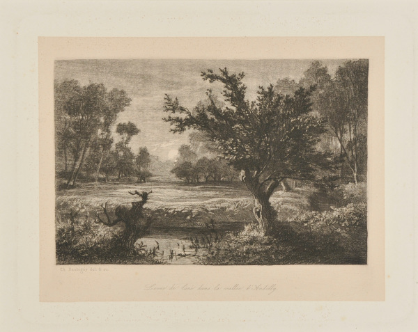 MOONRISE IN THE VALLEY OF ANDILLY