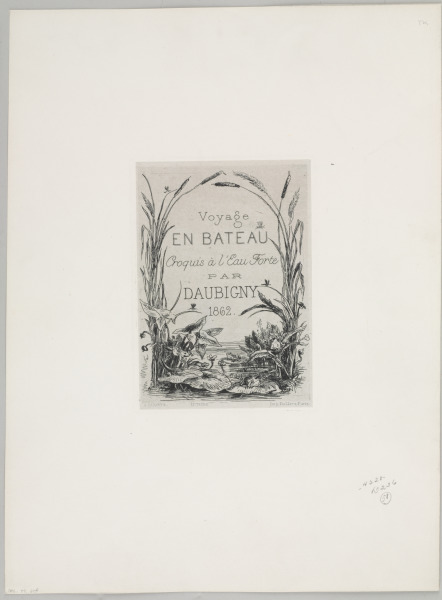 TITLE PLATE FROM THE SERIES "VOYAGE EN BATEAU"