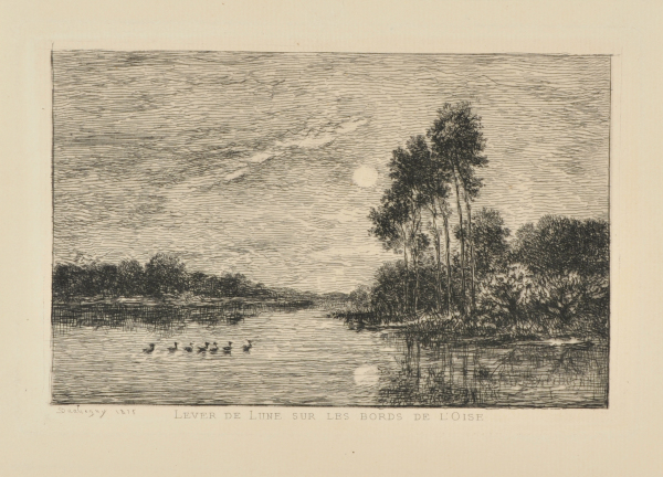 MOONRISE ON THE BANKS OF THE OISE