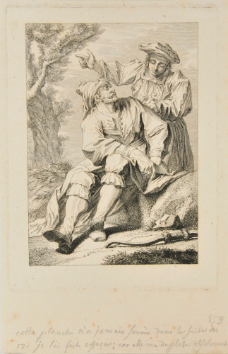 Man Seated, with Figure Behind him Pointing to the Left - Image 2