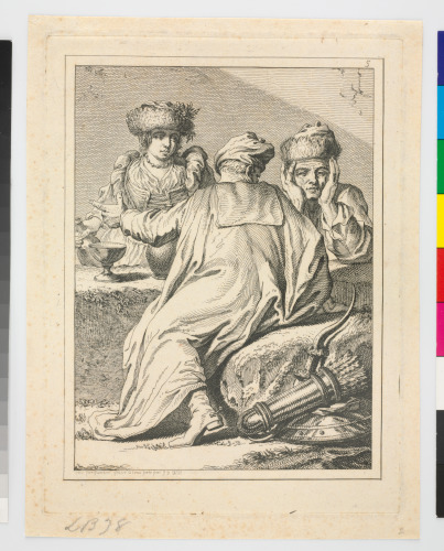 Three Men at Table - Image 1