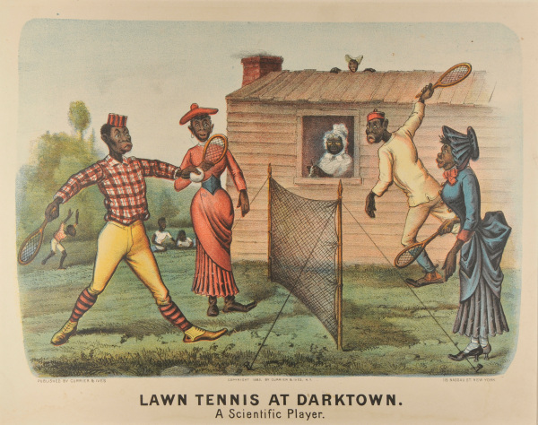 Lawn Tennis at Darktown. A Scientific Player - Image 3