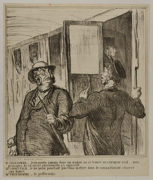 Je ne monte jamais dans un wagon ou se trouve un voyageur seul…mes principes de sécurité personnelle s’y opposent