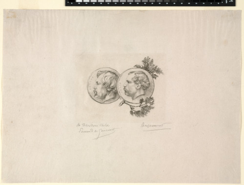 MEDAILLONS D'EDMOND ET JULES DE GONCOURT