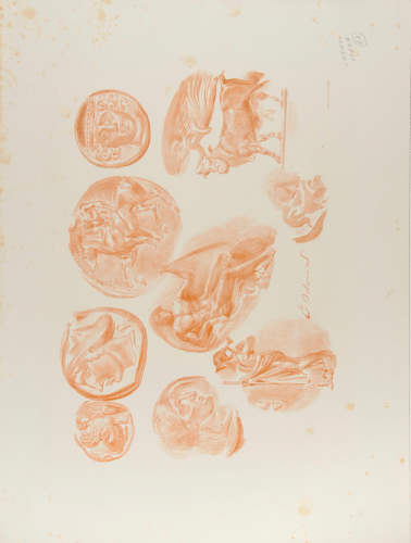 SHEET OF NINE ANTIQUE COINS