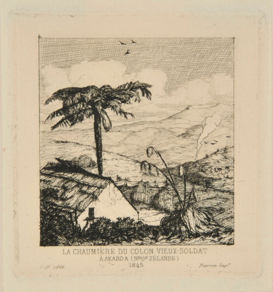 La Chaumière du Colon Vieux-Soldat à Akaroa, 1845