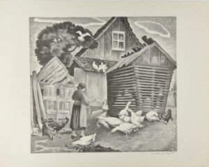 Farmyard (Feeding the Geese)