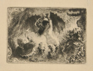 First vignette from the book “Jacques Cazotte, Le Diable amoureux (Paris: Quantin, 1878)”