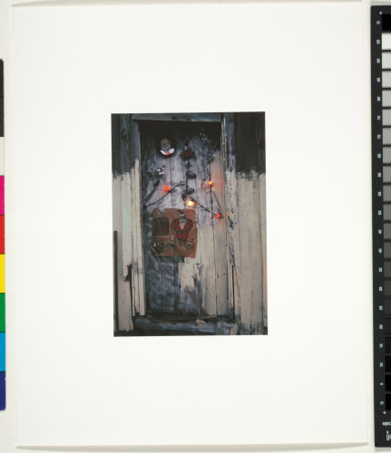 DOOR OF HOUSE AT CHRISTMAS TIME, GREENSBORO, ALABAMA