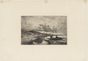 Evening on the boarders of the Rhode at Rix