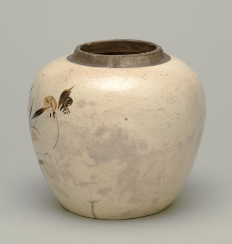 Small Food Storage Jar with Flower Design - Image 3