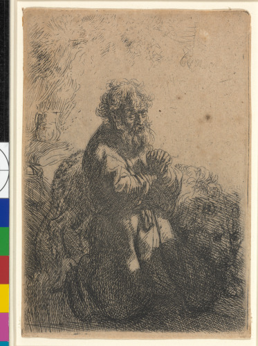 SAINT JEROME KNEELING IN PRAYER, LOOKING DOWN