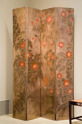 Pair of Folding Four-Panel Folding Screens - Image 3