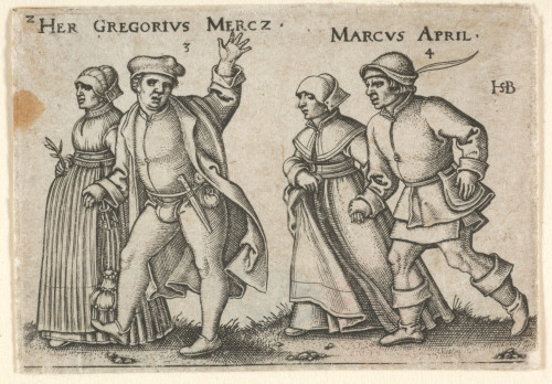 TWO COUPLES DANCING TO THE LEFT (MARCH AND APRIL)