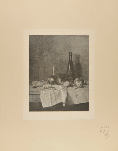 STILL LIFE WITH WINE, WATER, FRUIT, AND NUTS