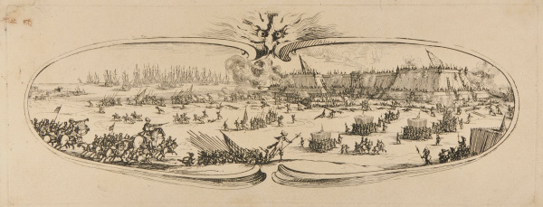 L'ASSAUT GÉNÉRAL DES ANGLAIS À LA CITADELLE: 1E BORDURE DU BAS À GAUCHE