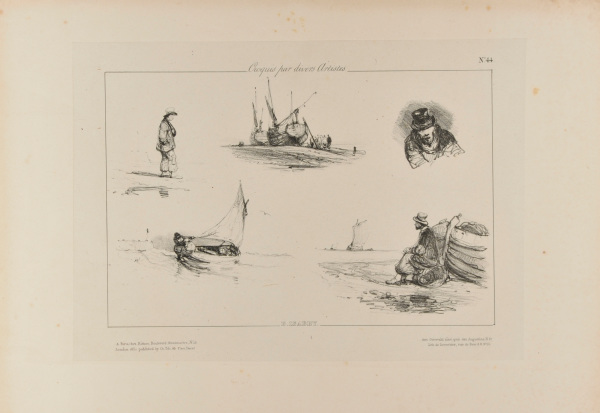 PLATE 44 FROM THE SERIES "CROQUIS PAR DIVERS ARTISTES"