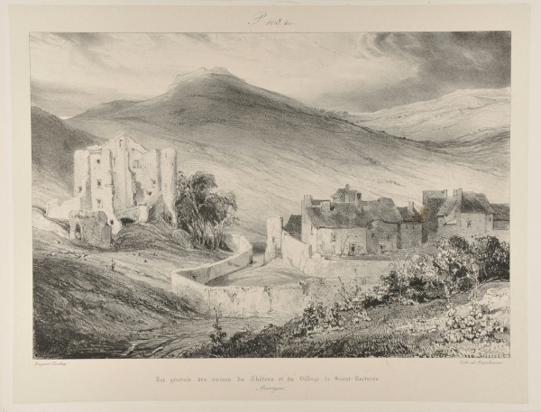 GENERAL VIEW OF THE CASTLE RUINS AND VILLAGE OF SAINT-NECTAIRE