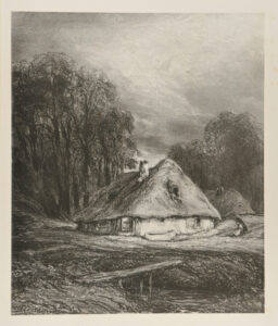 Deux Chaumières dans le bois