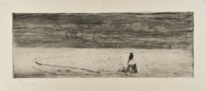 Corbeau sur une pierre dans une étendue neigeuse