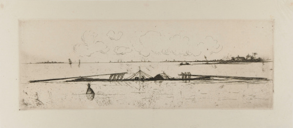 LARGE RAFT BEING ROWED