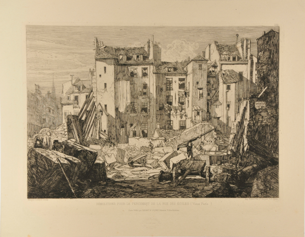 DEMOLITIONS FOR THE DRILLING OF THE RUE DES ÉCOLES