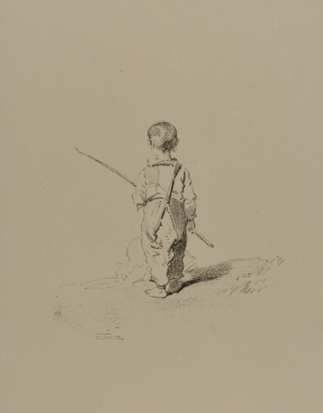 YOUNG BOY SEEN FROM BEHIND