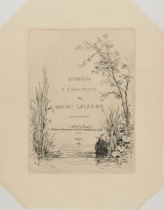Title page for the series “12 Croquis à l’eau-forte par Maxime Lalanne”
