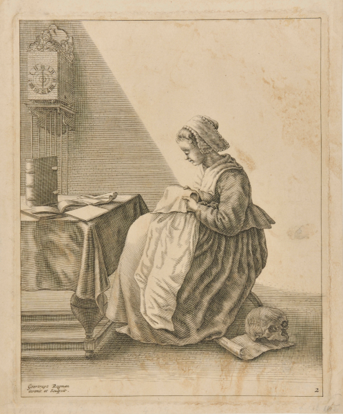 Young Girl Sewing - Image 2