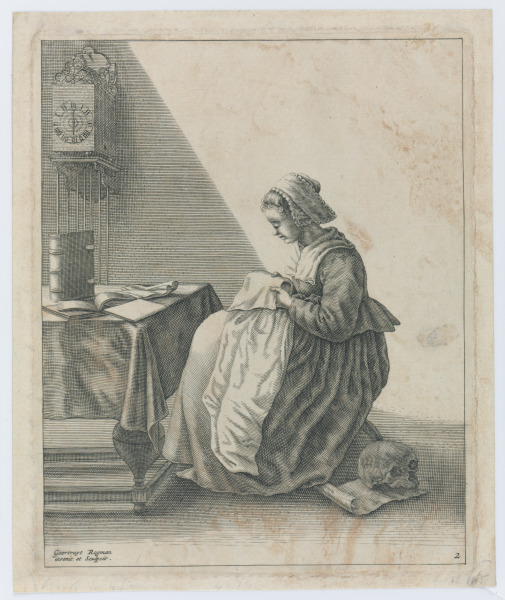 Young Girl Sewing - Image 3