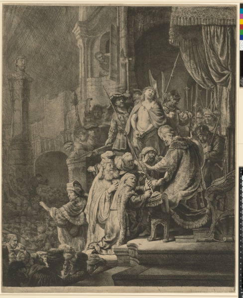 CHRIST BEFORE PILATE: LARGE PLATE