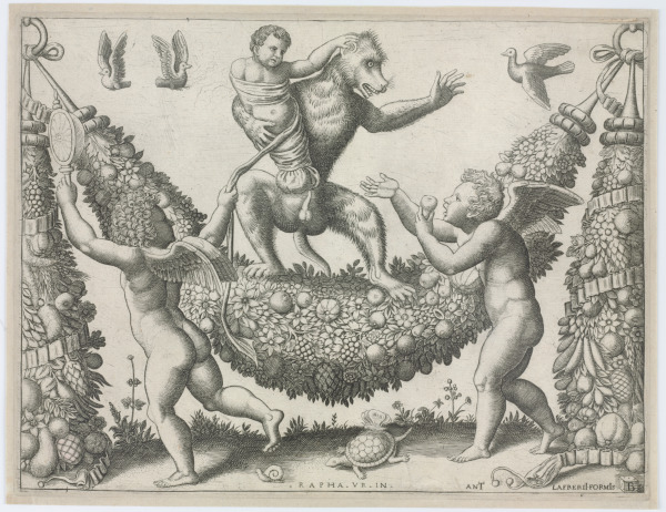 Two Putti Mocking a Monkey - Image 4