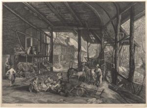 Winter: The Interior of a Barn