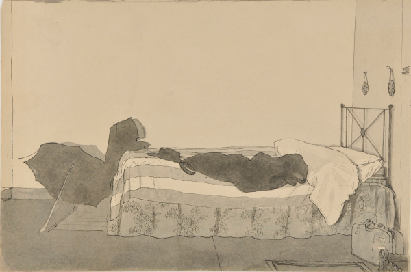 Interior with Bed and Suitcase