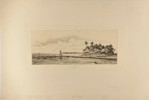 OCEANIA: FISHING, NEAR ISLANDS WITH PALMS IN THE UEA OR WALLIS GROUP, 1845