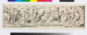 Captive Satyrs, Bacchus on Donkey