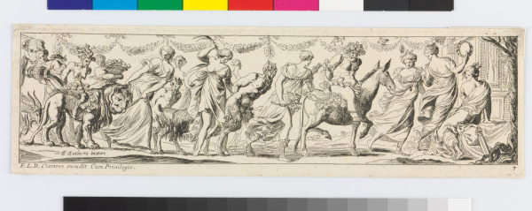 Captive Satyrs, Bacchus on Donkey