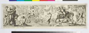Small Satyrs on a Goat Shooting Arrows
