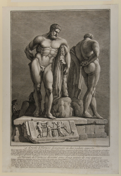 TWO VIEWS OF THE FARNESE HERCULES