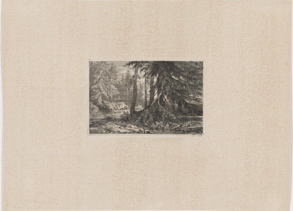 SMALL LANDSCAPE WITH FIR TREES
