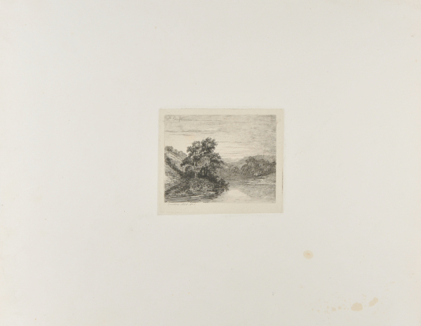 Small Landscape with Oak Trees by Lake - Image 2