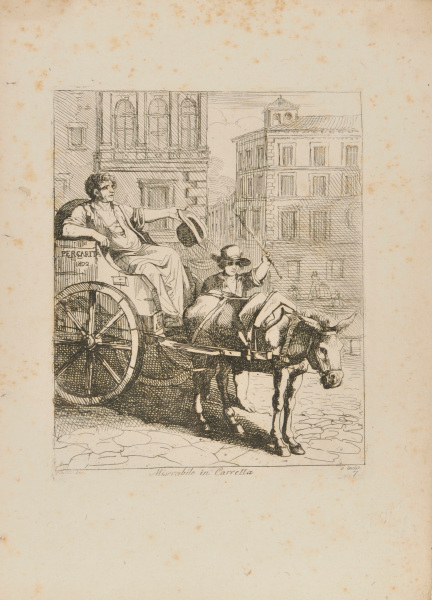 from the book “Nuova Raccolta di cinquanta motivi Pittoreschi e Costumi di Roma, incisi all’Acqua forte da Bartolomeo Pinelli Romano” (Rome: Presso Lorenzo Lazzari, 1810)
