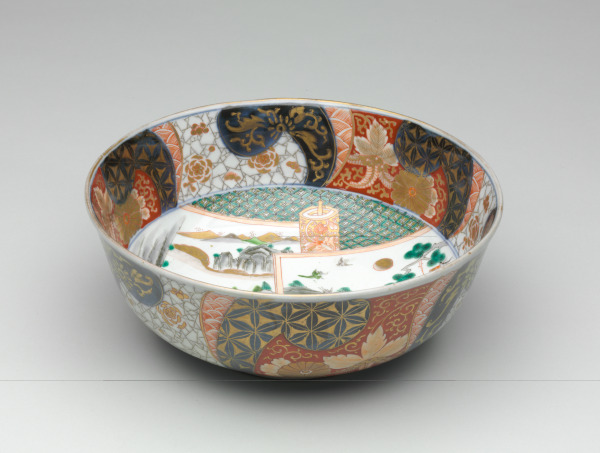 Bowl Decorated with Paintings of Landscapes - Image 1