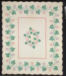 “Puff-Quilted Grape Vine” Quilt