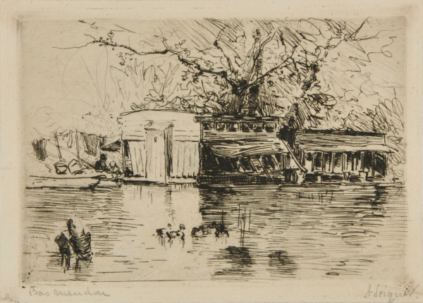 Bas-Meudon, with ducks on the river